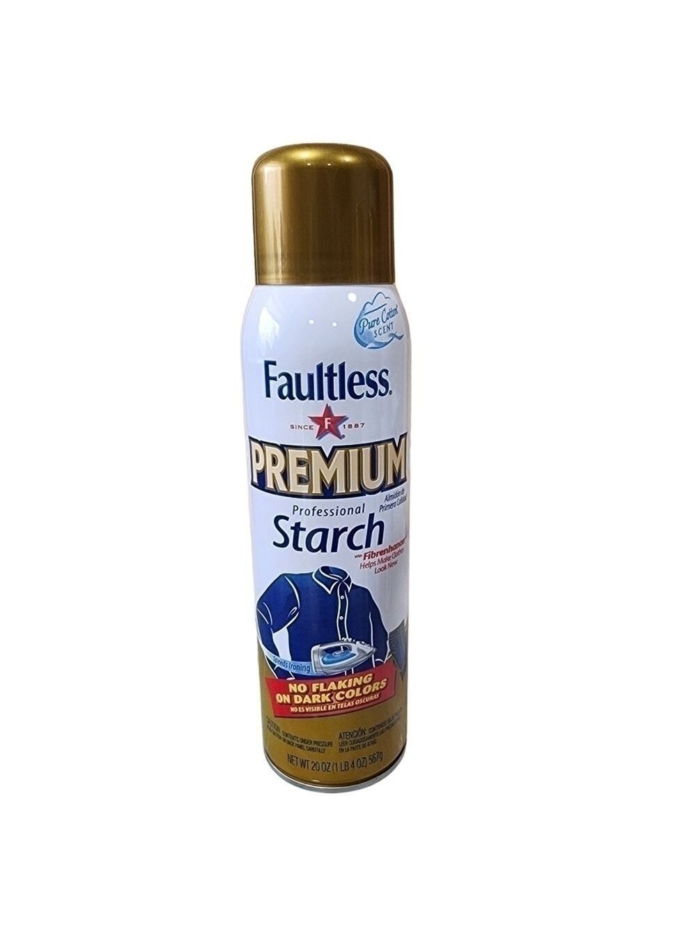 Faultless premium professional starch 20oz fibrenhancer pure cotton scent